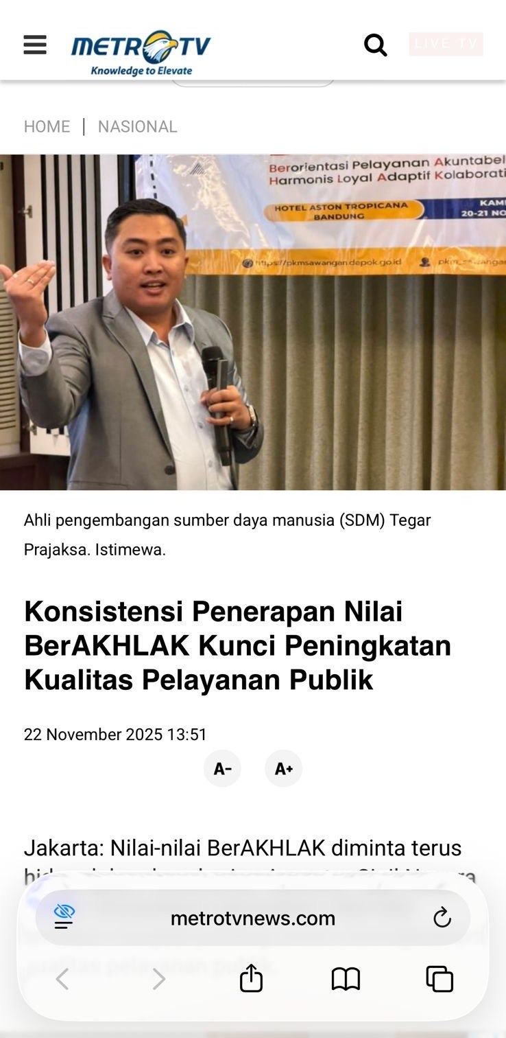 Tampilan website Arah Daya Consulting pada layar laptop